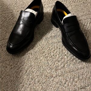 Classic Black Leather Loafers